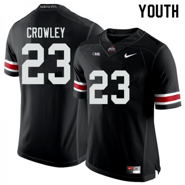 Ohio State Buckeyes #23 Marcus Crowley Youth Official Jersey Black